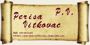 Periša Vitkovac vizit kartica